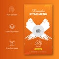 Editable Ramadan Sale Iftar Menu social media story Template Design