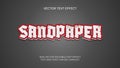 Editable sandpaper textured text effect