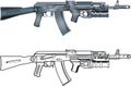 Kalashnikov assault rifle with grenade launcher