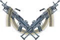 M249 SAW light Machine guns Royalty Free Stock Photo
