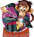 Monkey with tophat and wizard wand