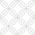 Editable Seamless Geometric Pattern with Leaf Design Royalty Free Stock Photo
