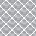 Editable seamless geometric pattern tile with white and grey background Royalty Free Stock Photo