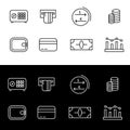 Editable set of finance icons