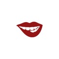 red lips vector illustration Royalty Free Stock Photo