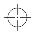 Editable Shooting Target Icon - Changeable Stroke Width and Colors Royalty Free Stock Photo