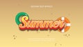 Editable simple summer text effect Royalty Free Stock Photo