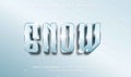 snow vector text effect with modern style Royalty Free Stock Photo