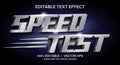 speed test 3d vector text effect with modern style design