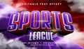 sport league vector text effect with modern style Royalty Free Stock Photo