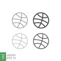 Editable stroke ball linear style icon. minimalistic style