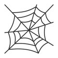 Editable stroke Spider web thin line icon Royalty Free Stock Photo