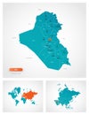 Editable template of map of Iraq Royalty Free Stock Photo