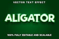 Editable text effect Aligator with new modern luxury style