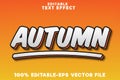 Editable text effect autumn with autumn comic new style