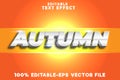 Editable text effect autumn with luxury autumn style