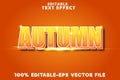 Editable text effect autumn with modern autumn style