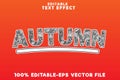 Editable text effect autumn with new art style