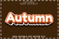 Editable text effect autumn with new autumn style