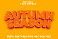 Editable text effect autumn season with new modern style