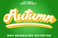 Editable text effect autumn with simple modern autumn style