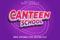 Editable text effect back to school style canteen school