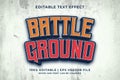 Editable text effect - Battleground 3d template style premium vector