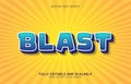 Editable text effect, Blast style Royalty Free Stock Photo
