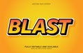 Editable text effect, Blast style Royalty Free Stock Photo