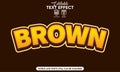 Editable text effect brown Royalty Free Stock Photo