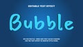 Editable Text Effect Bubble 3D Vector Template Royalty Free Stock Photo