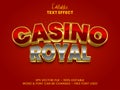 Editable text effect. Casino royal text effect style