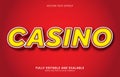 Editable text effect, Casino style Royalty Free Stock Photo