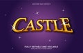 Editable text effect, Castle style Royalty Free Stock Photo