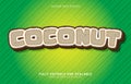 Editable text effect, Coconut style