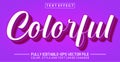 Editable text effect - Colorful text style theme Royalty Free Stock Photo