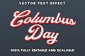 Editable text effect Columbus day with new modern cartoon style Royalty Free Stock Photo