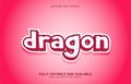 Editable text effect, Dragon Fruit style