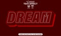 Editable text effect dream style Royalty Free Stock Photo