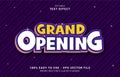 Editable text effect, Elegant Grand Opening style