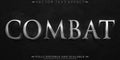 Combat text effect, editable battle and warrior customizable font style