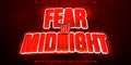 Horror text effect, editable night and scary text style Royalty Free Stock Photo