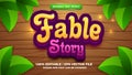 fable story editable text effect cartoon style 3d template