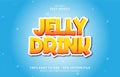 Editable text effect, Fresh Jelly Drink style Royalty Free Stock Photo