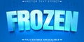 Editable text effect, frozen kingdom text style Royalty Free Stock Photo