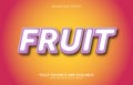 Editable text effect, Fruit style