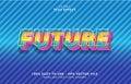 editable text effect, future style