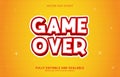editable text effect, Game Over style Royalty Free Stock Photo