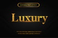 Editable text effect gold style, luxury text, free font used