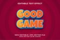 Editable text effect - Good Game style template premium vector